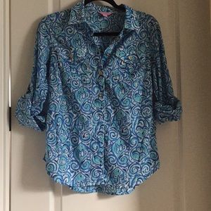 Lilly Pulitzer Cruiser Shirt in Chasing Tail